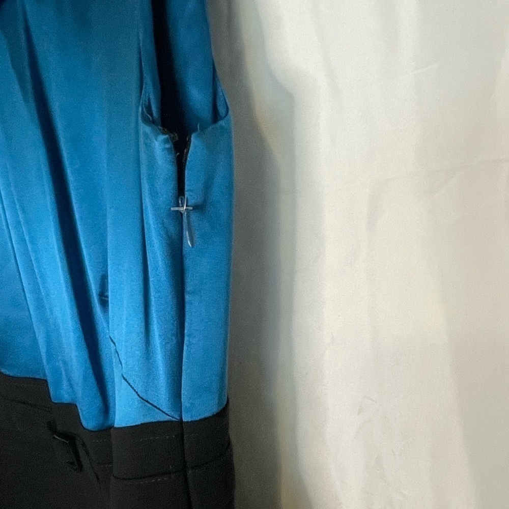 Tahari Arthur S. Levine/ Blue and black dress with braided scoop neck collar‍‍‍‍ - Picture 6 of 11